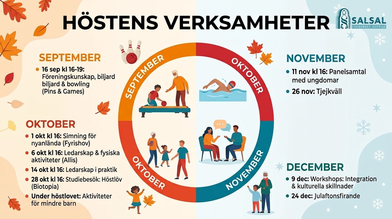 Kostnadsfria aktiviteter för barn och unga under hösten